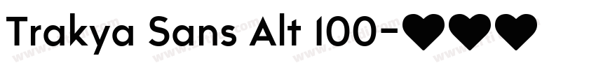 Trakya Sans Alt 100字体转换